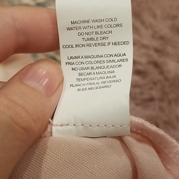 **$$3/12$$**--Pink & Gray A-Line Floral Lace Capsleeve Dress - Picture 6 of 7